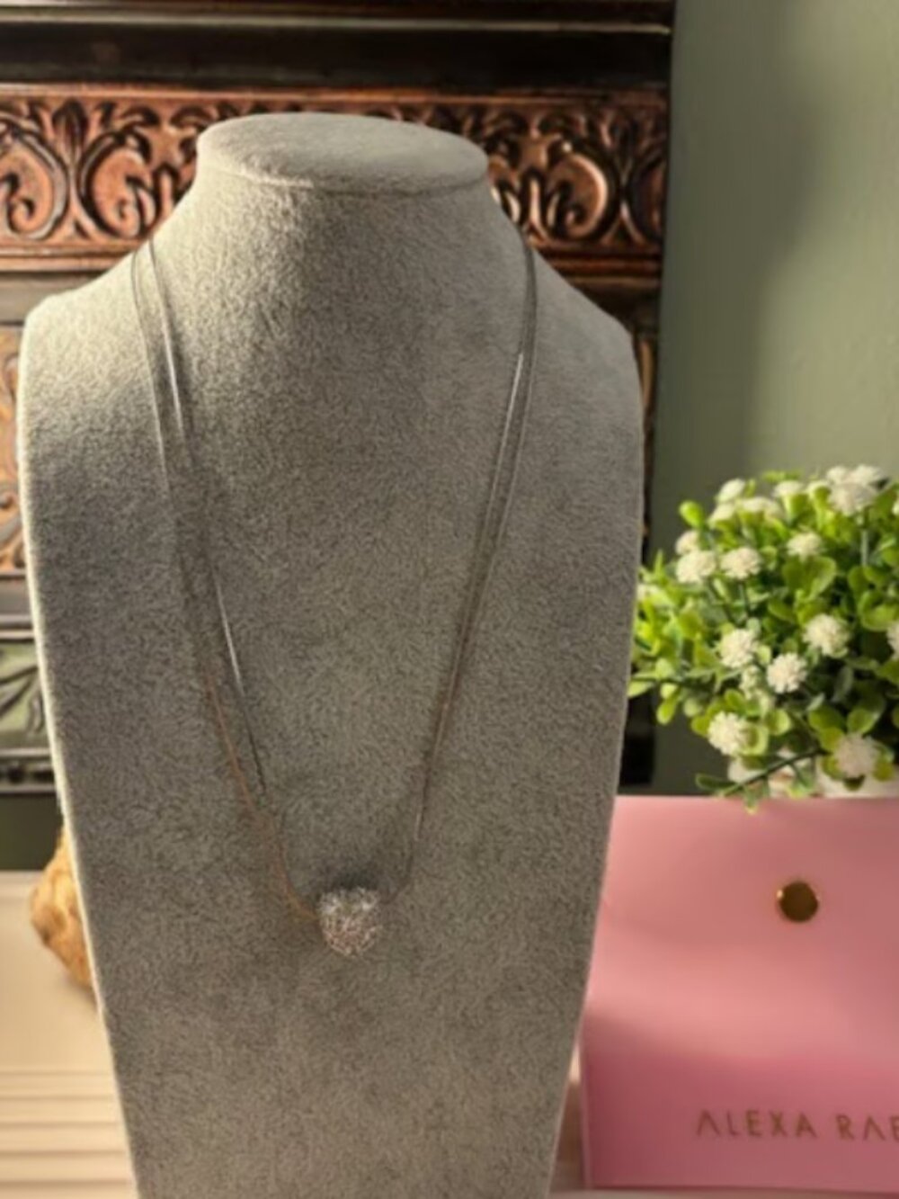 Bar by Alexa Rae silver heart necklace